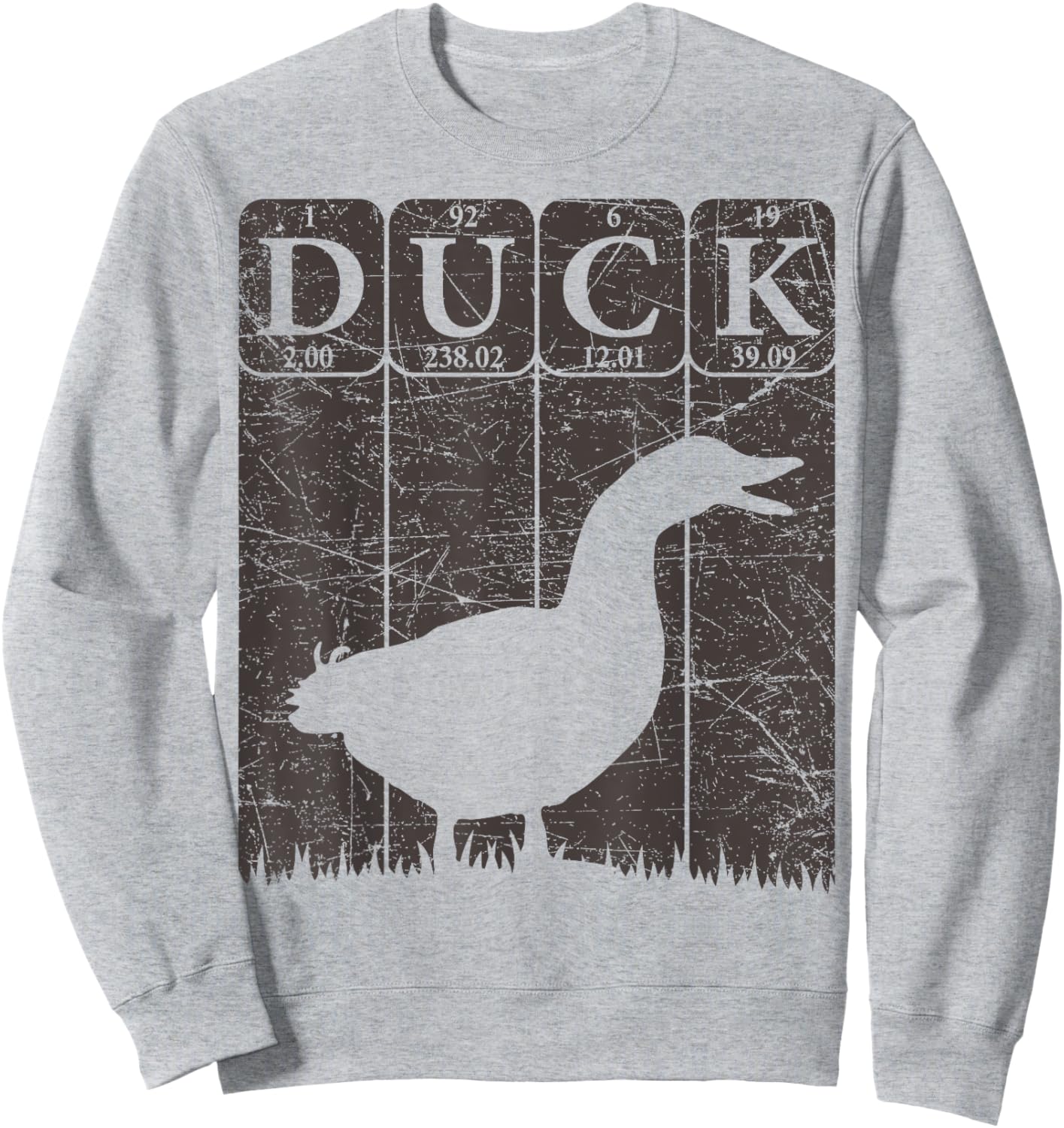 Duck Periodic Table Elements Duck Farmer Retro Sweatshirt - Sweatshirt | Ash