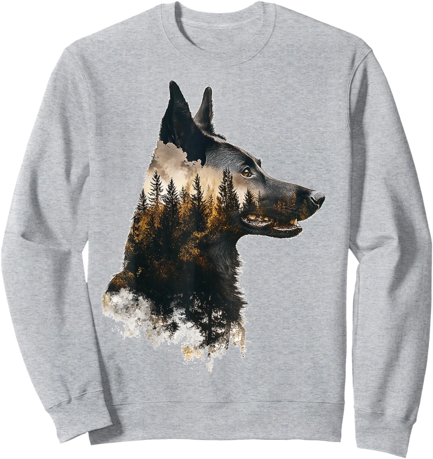 Belgian Malinois Dog Motif Pet Art Belgian Malinois Women Kids Sweatshirt - Sweatshirt | Ash