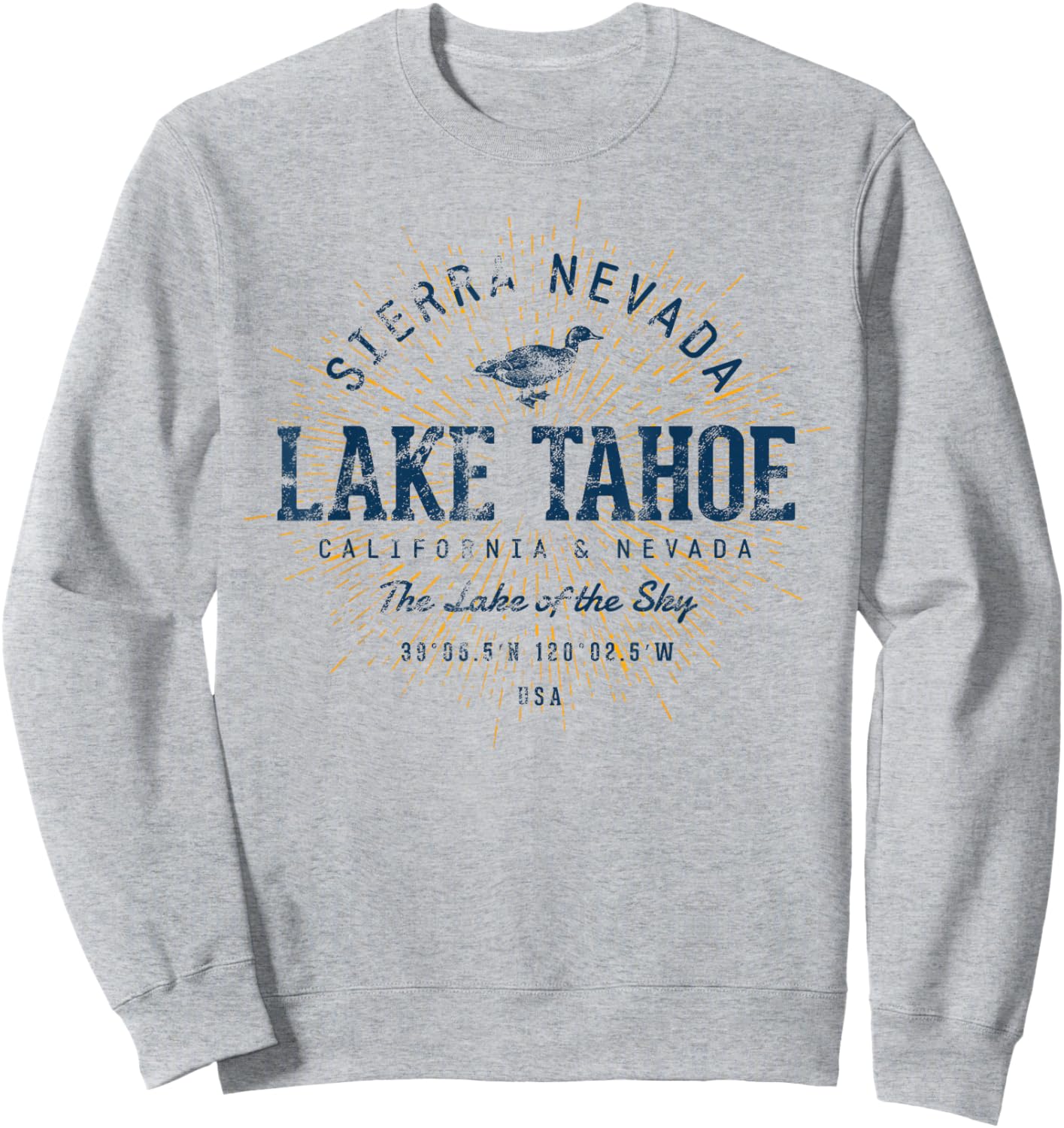 Retro Style Vintage Lake Tahoe Sweatshirt - Sweatshirt | Ash