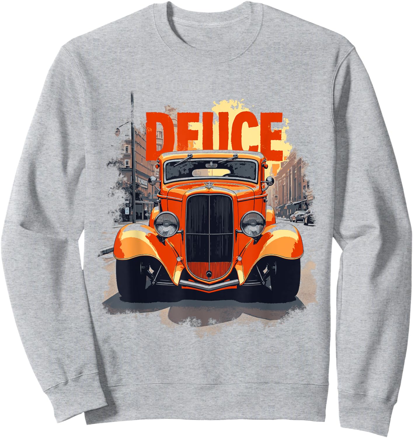 32 Deuce Coupe American Classic 3 Window Street Hot Rod Sweatshirt - Sweatshirt | Ash