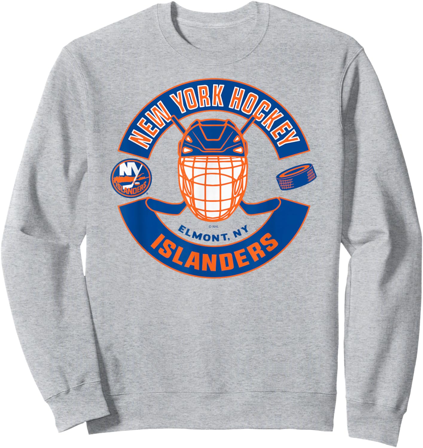 New York Islanders Mask Heather Gray Officially Licensed Sweatshirt - Sweatshirt | Ash