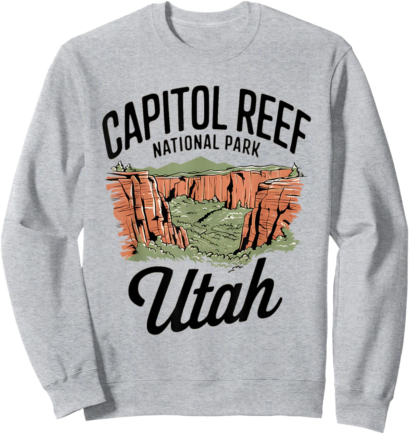 Stunning Utah Capitol Reef National Park Sweatshirt - Sweatshirt | Ash