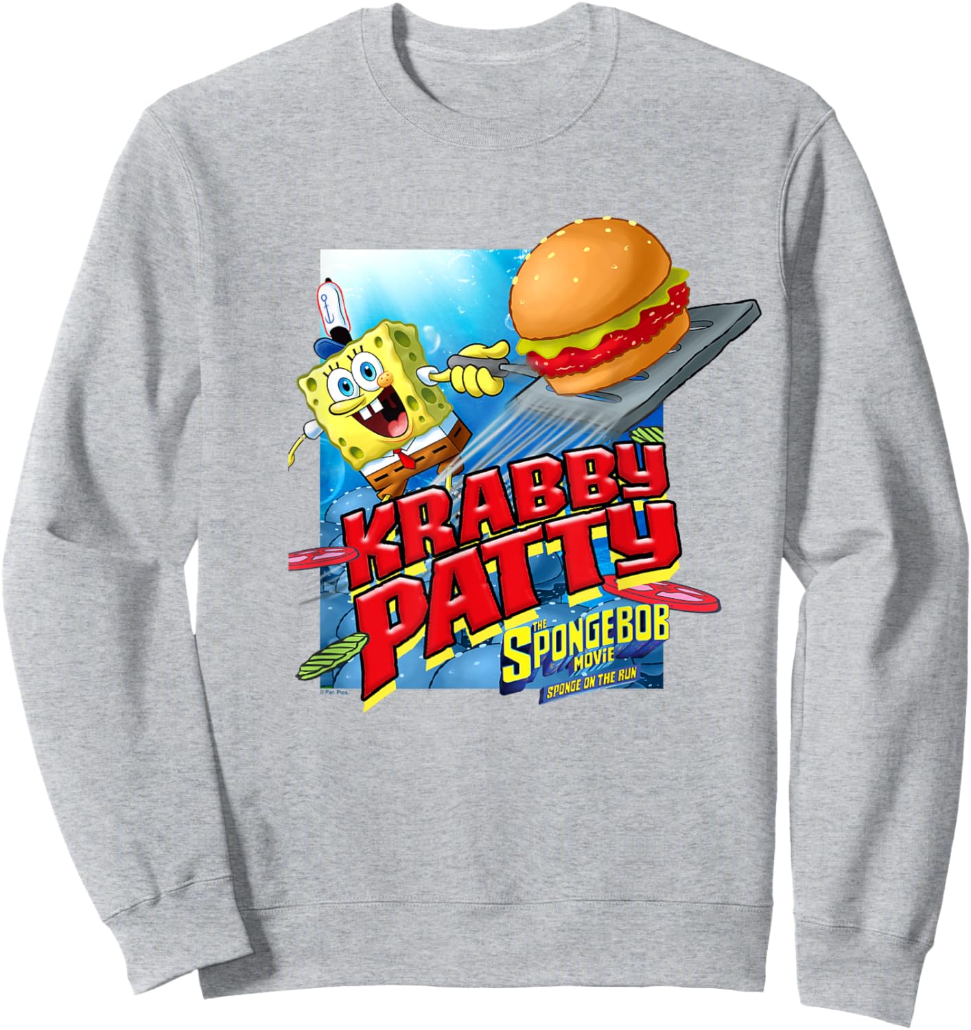 The SpongeBob SquarePants Movie Krabby Patty Poster Sweatshirt - Sweatshirt | Ash