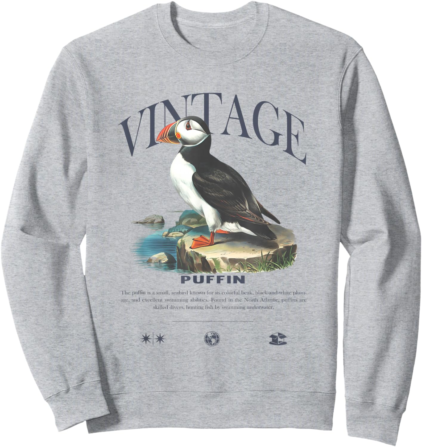 Puffin Vintage Sweatshirt - Sweatshirt | Ash