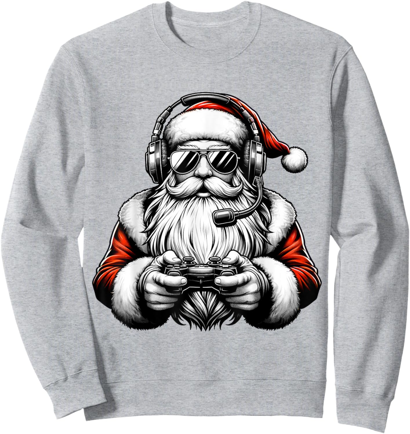 Christmas Gamer Boys Video Game Santa Xmas Sweatshirt - Sweatshirt | Ash