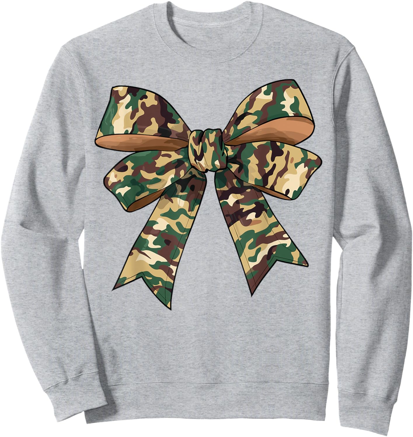 Camo Shirt Girls Camouflage Women Kids Hunting Bow Vintage Sweatshirt - Sweatshirt | Ash
