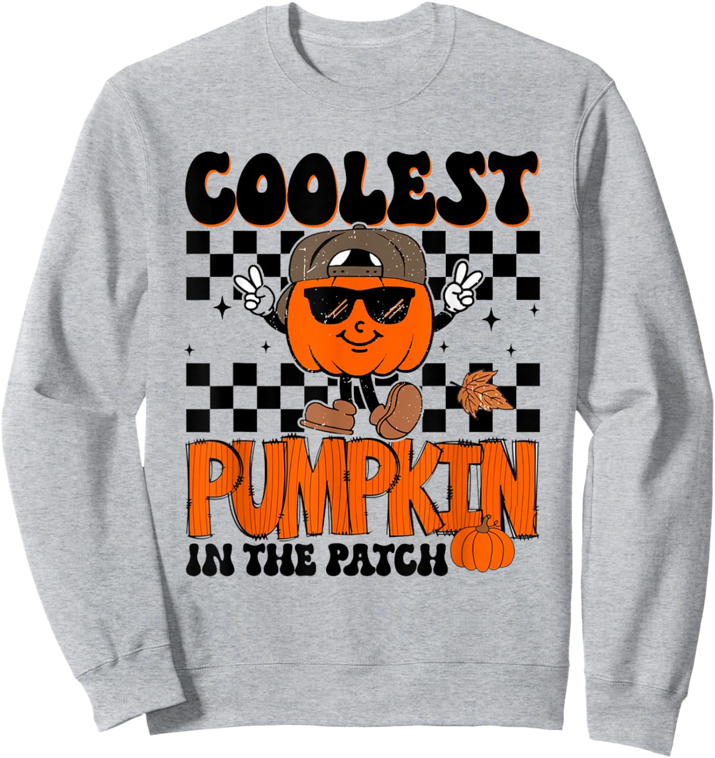 Coolest Pumpkin In The Patch Halloween Boys Girls Kids Gift Sweatshirt - Sweatshirt | Ash