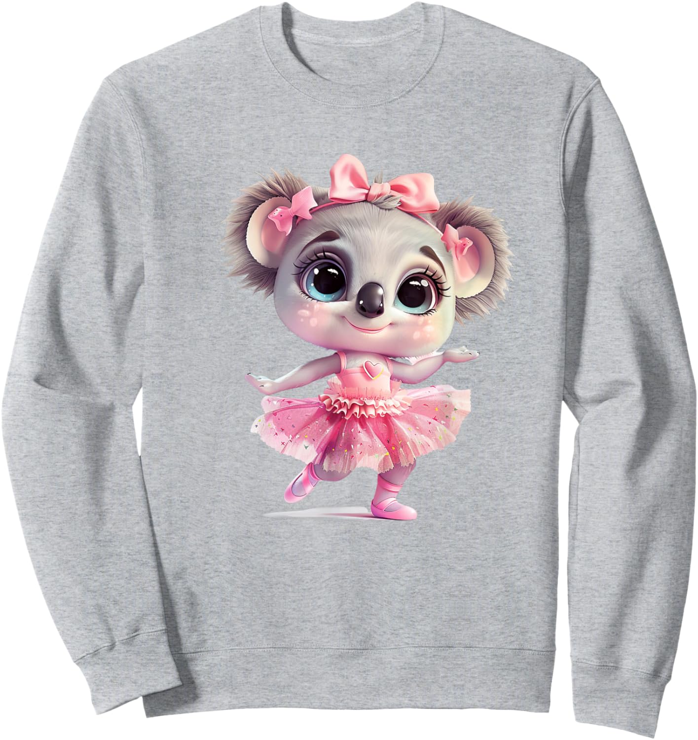 A Cute Koala Dancing Ballet In A Pink Dress Sweatshirt - Sweatshirt | Ash