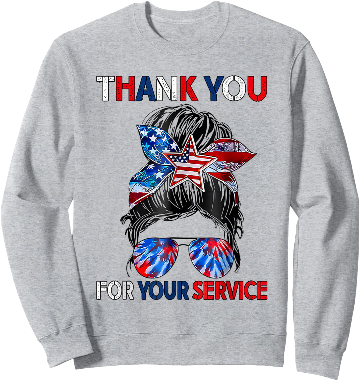 Thank you for your services Patriotic Veterans day Men Women Sweatshirt - Sweatshirt | Ash