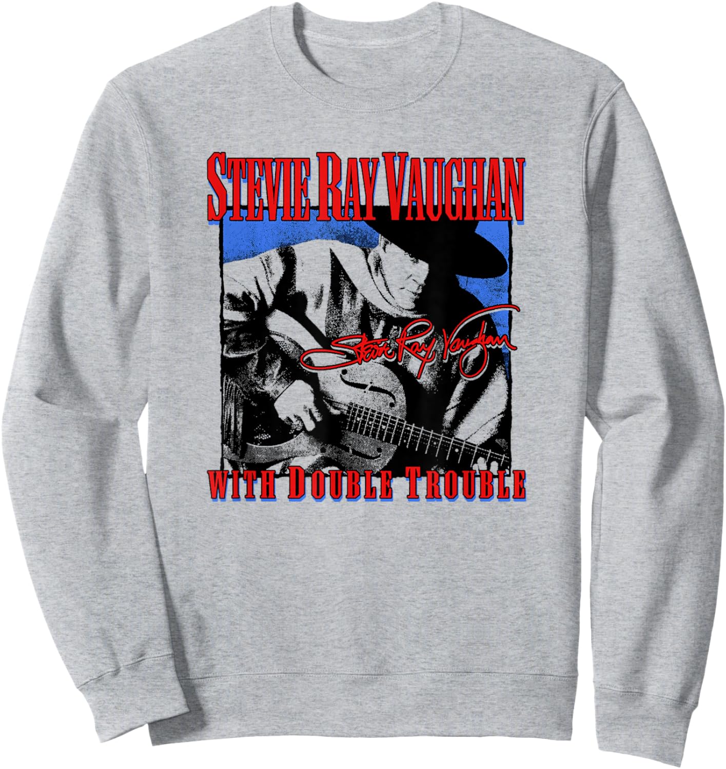 Stevie Ray Vaughan with Double Trouble Sweatshirt - Sweatshirt | Ash