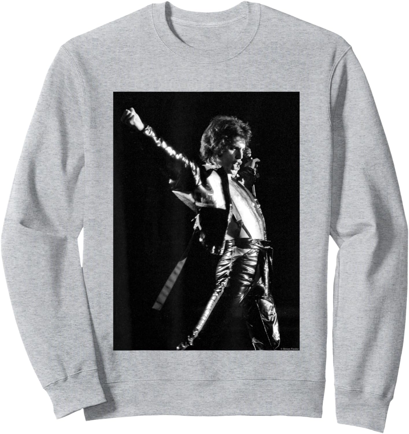 Freddie Mercury Of Queen Live Wembley 1979 By Simon Fowler Sweatshirt - Sweatshirt | Ash