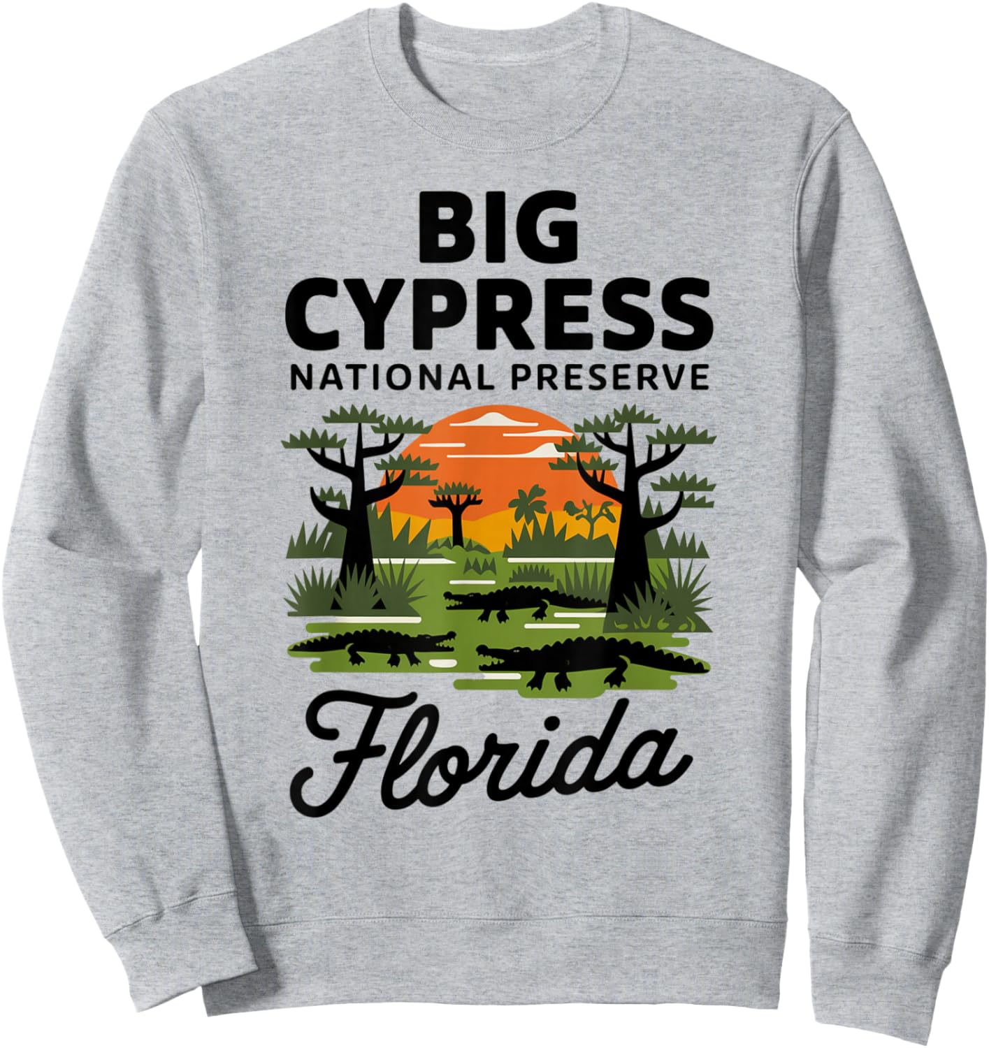 Vintage Nature Big Cypress National Park Florida Sweatshirt - Sweatshirt | Ash