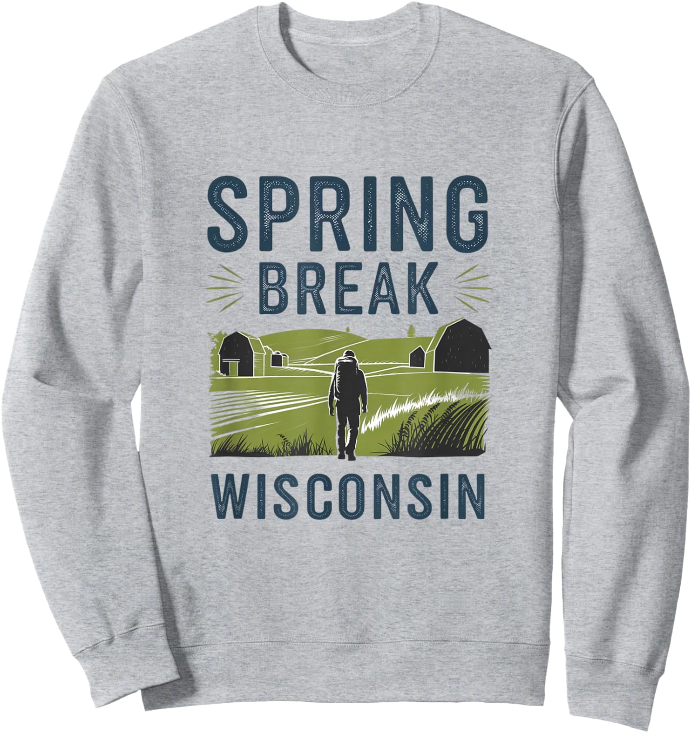 Spring Break 2025 Wisconsin Sweatshirt - Sweatshirt | Ash