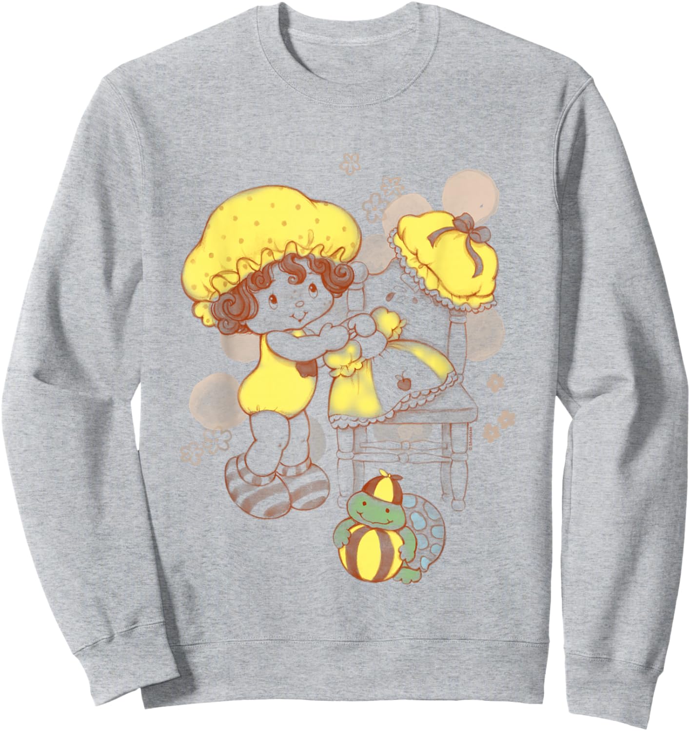 Strawberry Shortcake Cute Apple Dumplin Retro Chest Logo Sweatshirt - Sweatshirt | Ash