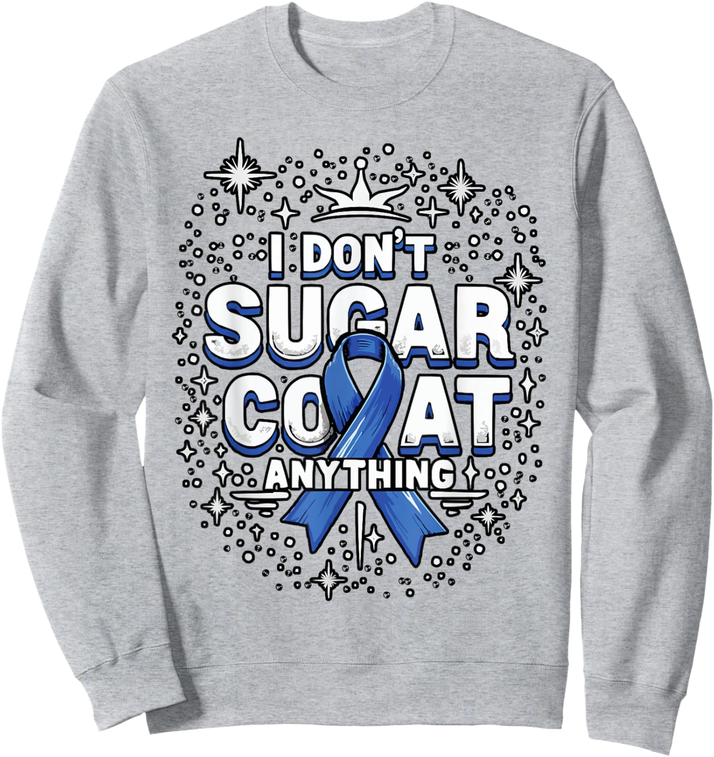 Type 1 Diabetes Awareness Insulin Pancreas Diabetic T1D Sweatshirt - Sweatshirt | Ash