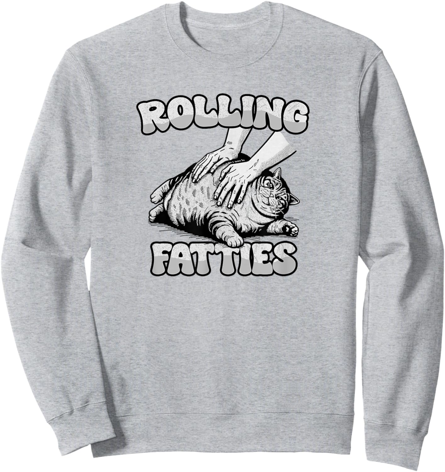 Rolling Fatties, Fat Cat Sweatshirt - Sweatshirt | Ash