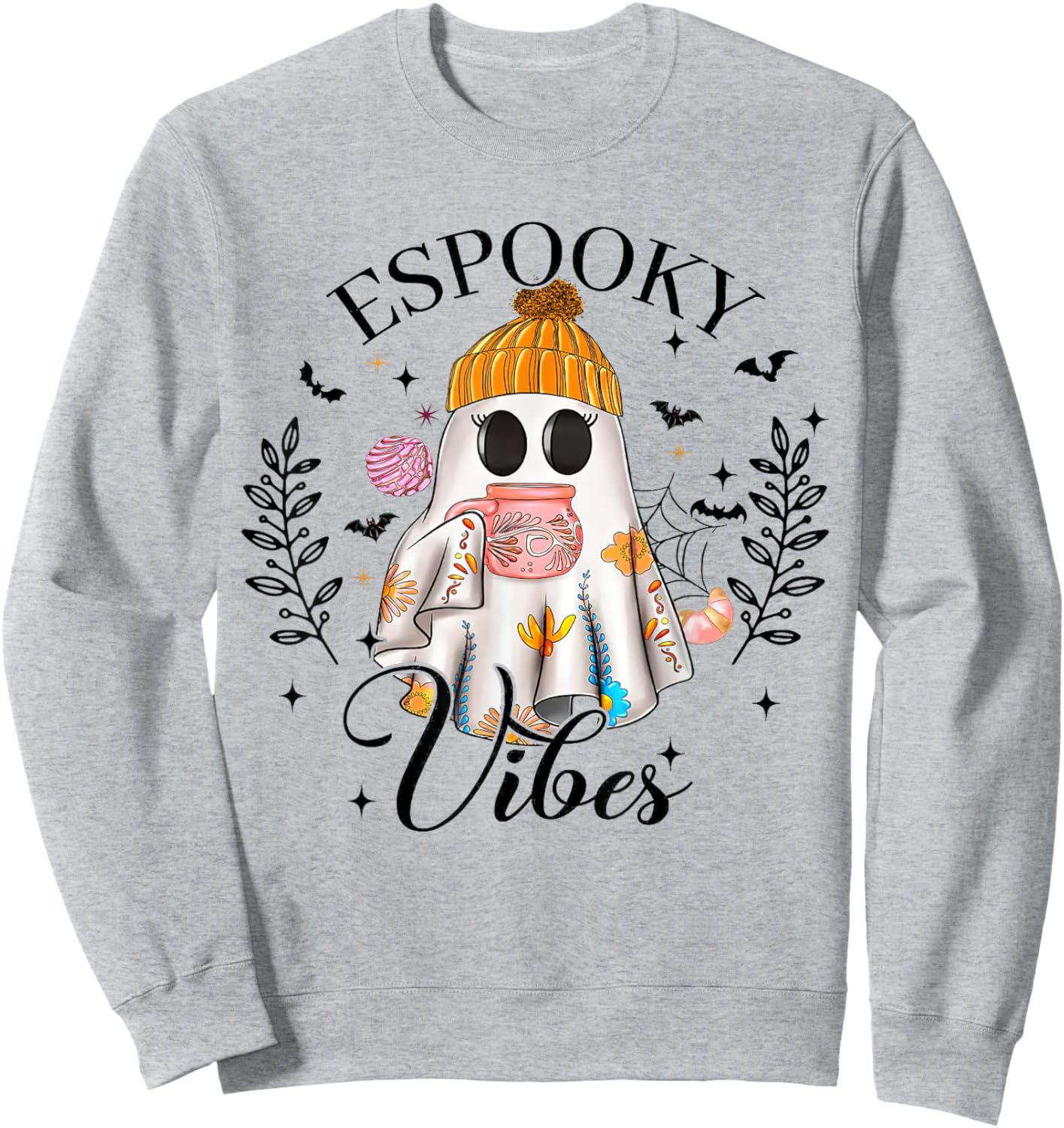 Mexican Ghost, Espooky Vibes, Espooky Season, Spooky Conchas Sweatshirt - Sweatshirt | Ash
