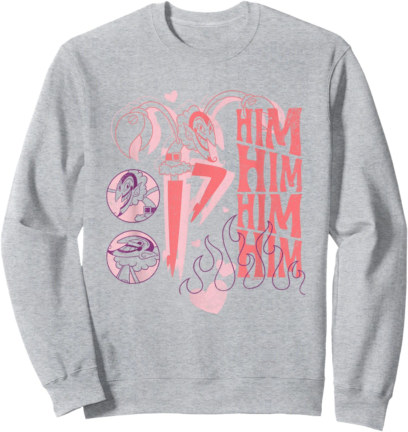 The Powerpuff Girls Iconic Him Him Him Him Vintage Poster Sweatshirt - Sweatshirt | Ash