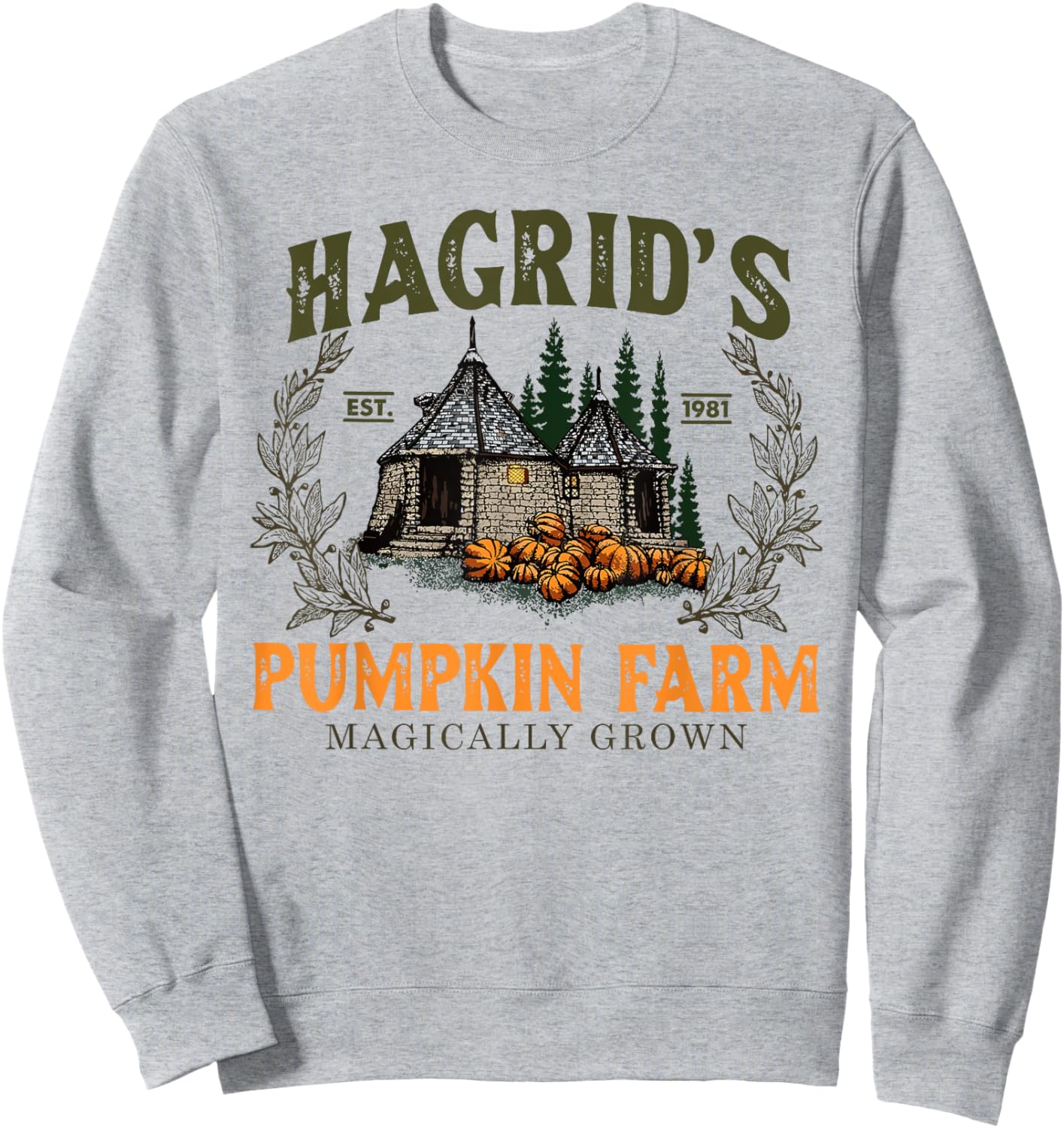 Hagrids Pumpkin Farm Magically Grown Halloween Spooky Season Sweatshirt - Sweatshirt | Ash