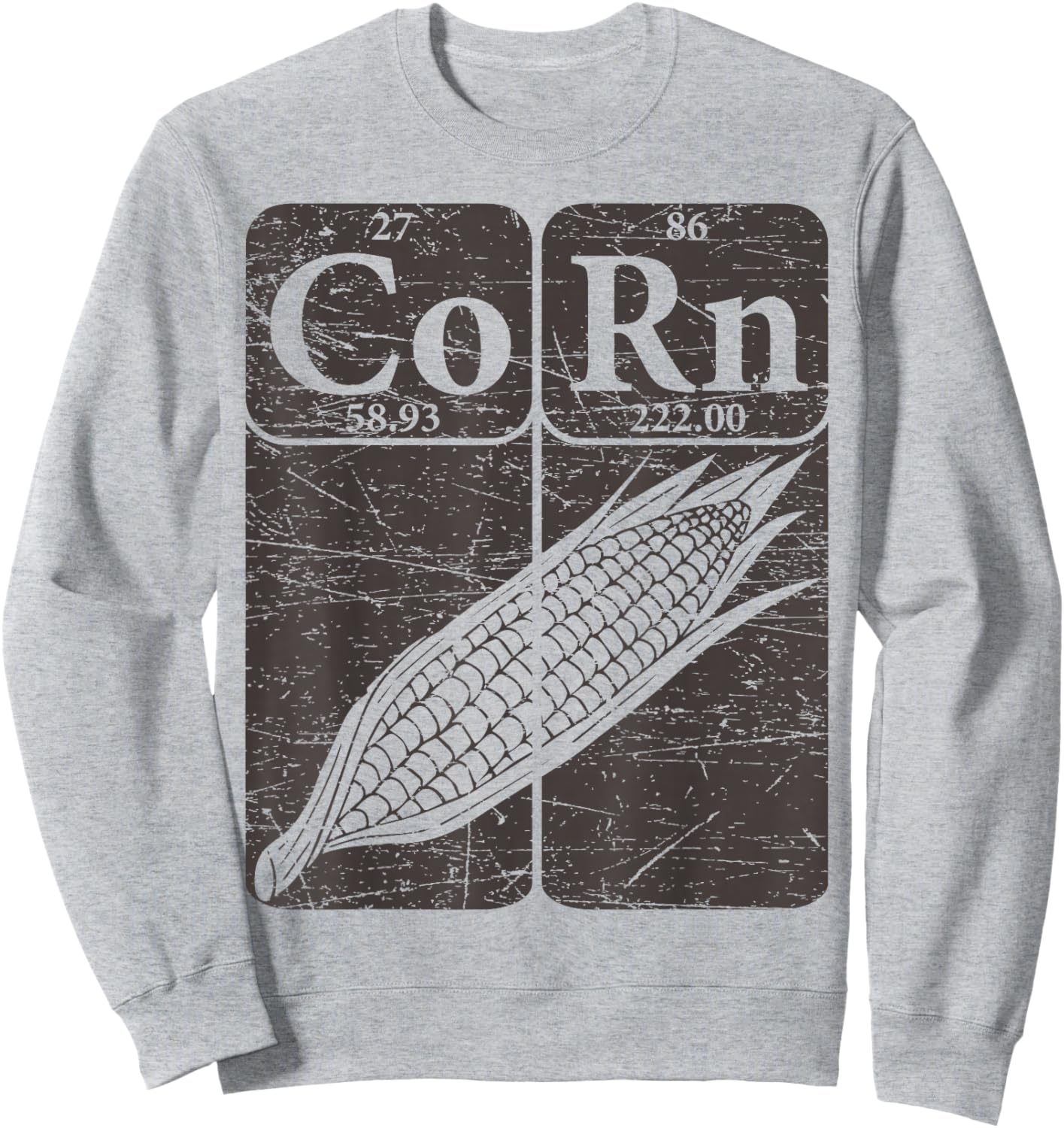 Corn Periodic Table Elements Corn Lover Retro Sweet Corn Sweatshirt - Sweatshirt | Ash