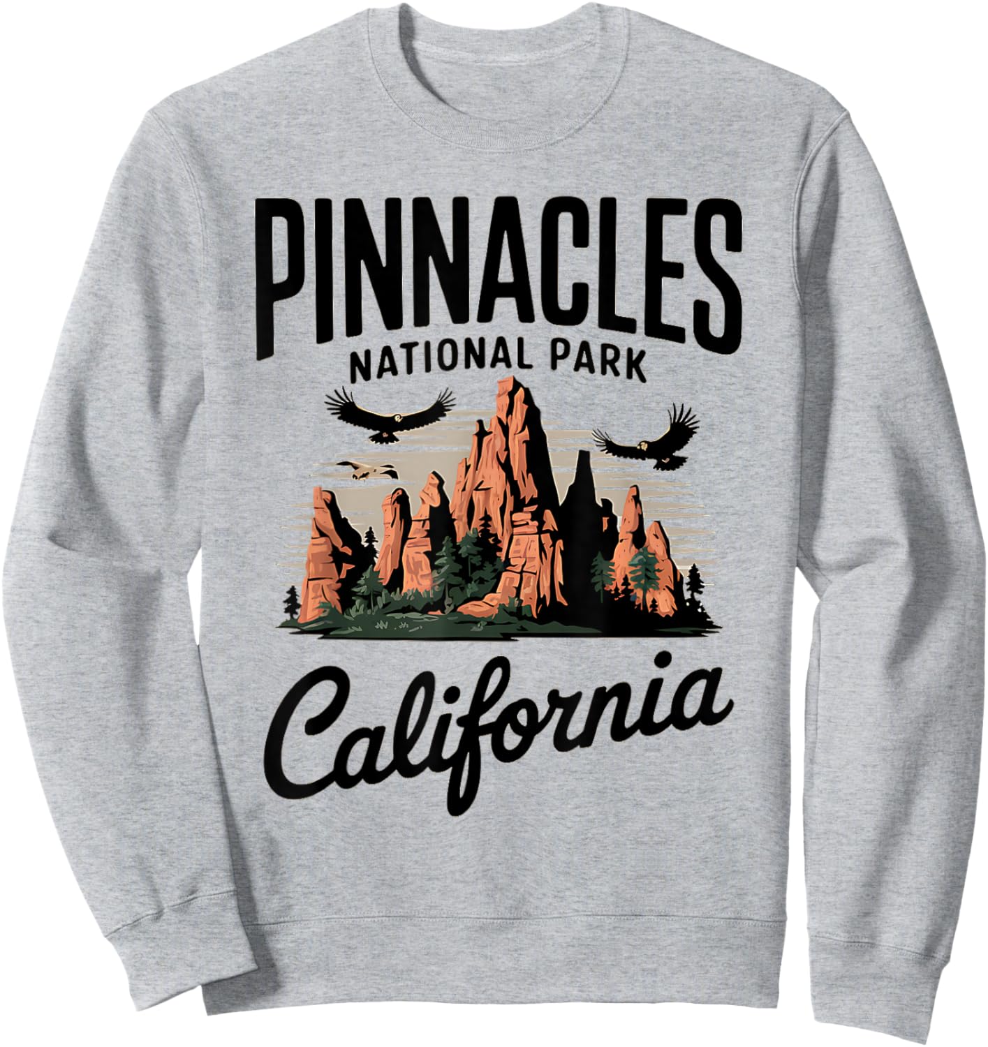 Pinnacles National Park California Adventure Sweatshirt - Sweatshirt | Ash