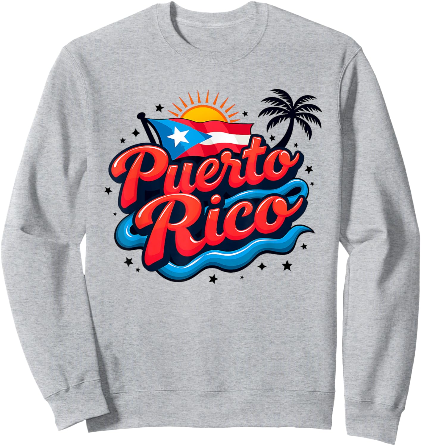 Puerto Rico Flag Vacation Boricua Puerto Rican Women Sweatshirt - Sweatshirt | Ash