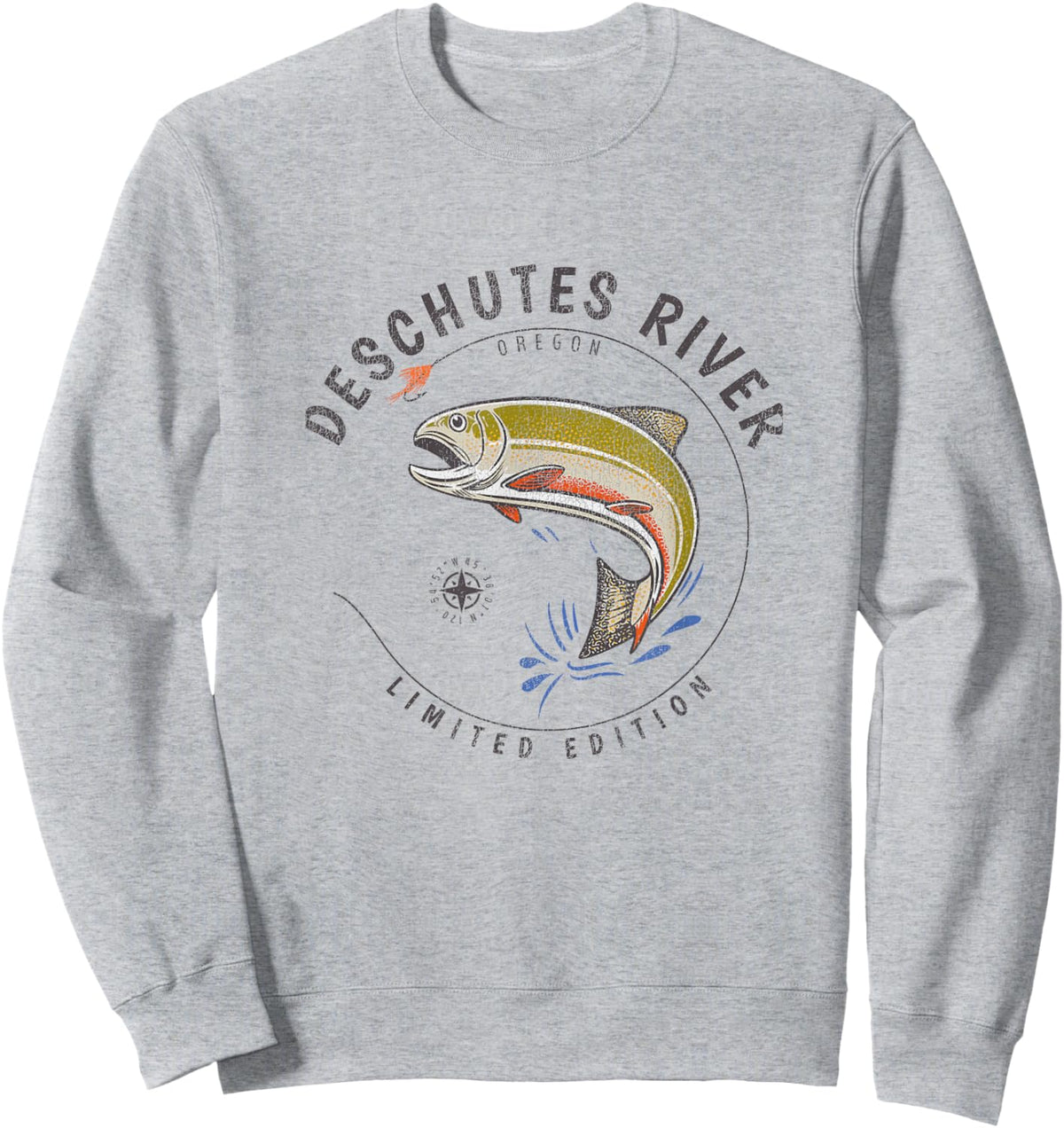 Deschutes River Oregon Fly Fishing Souvenir Deschutes River Sweatshirt - Sweatshirt | Ash