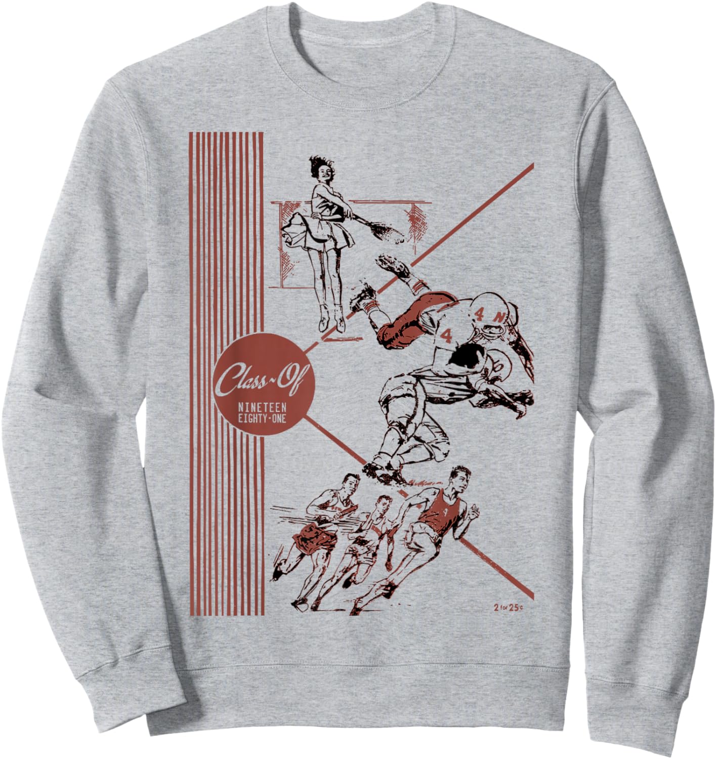 Class of 1981 Old School Retro Vintage Nostalgia Gen X Best Sweatshirt - Sweatshirt | Ash