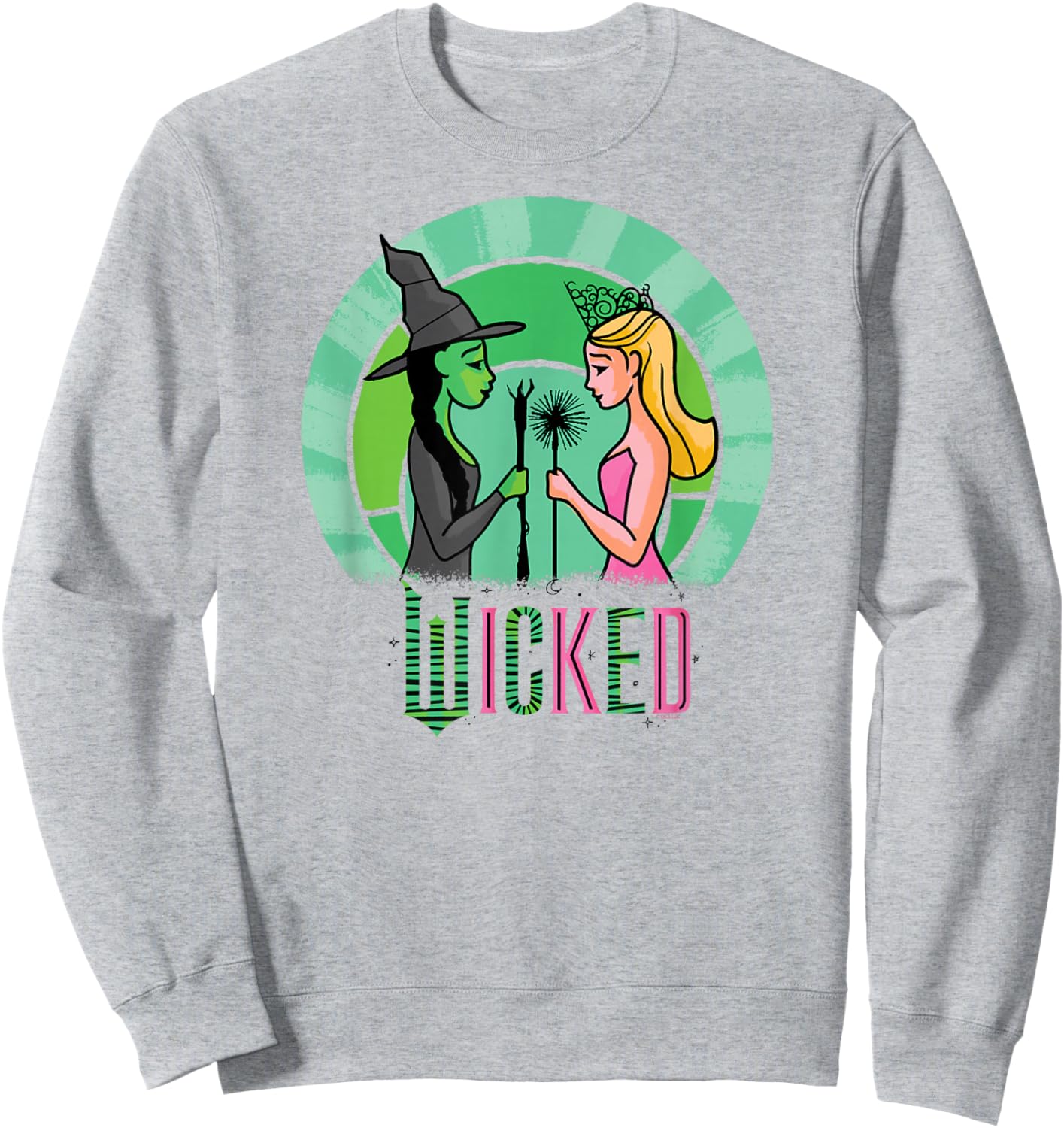 Wicked Glinda & Elphaba Sketched Sweatshirt - Sweatshirt | Ash