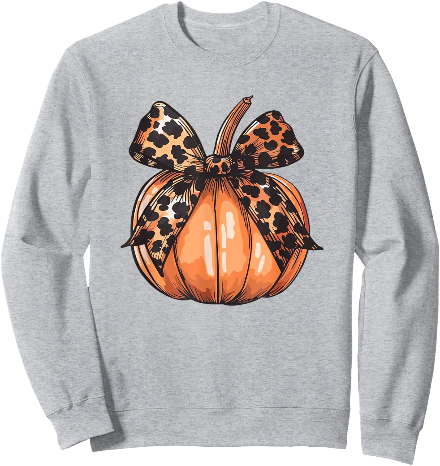 Pumpkin Graphic Vintage Thanksgiving Fall Women Autumn Sweatshirt - Sweatshirt | Ash