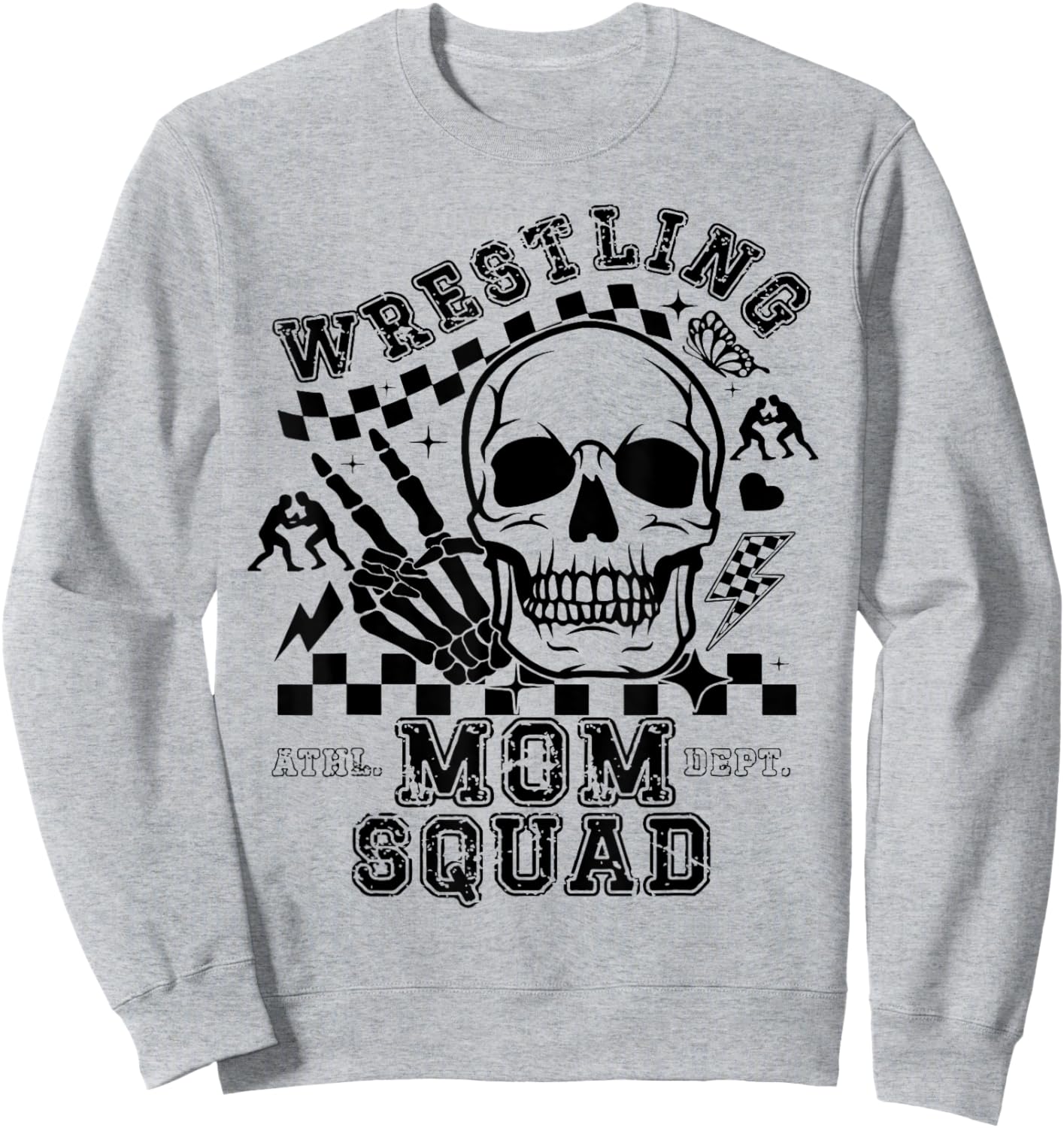 Wrestling Mom Squad Sweatshirt - Sweatshirt | Ash