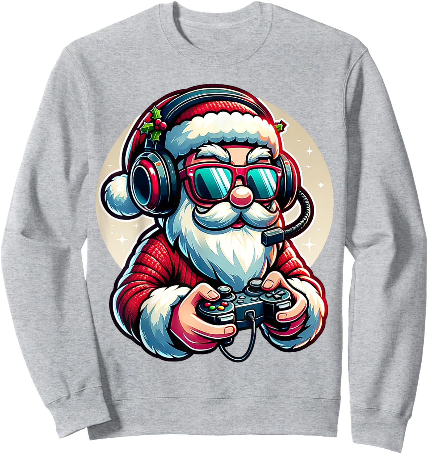 Christmas Gamer Boys Video Game Santa Xmas Sweatshirt - Sweatshirt | Ash