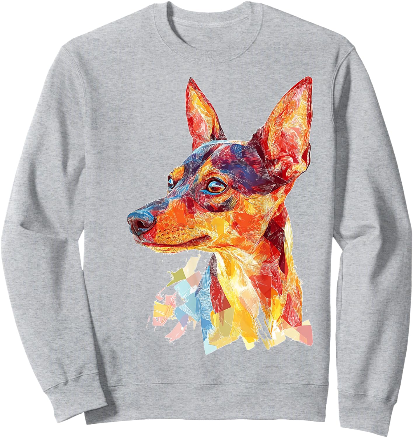 Miniature Pinscher Dog Pet Colorful Miniature Pinscher Women Kids Sweatshirt - Sweatshirt | Ash