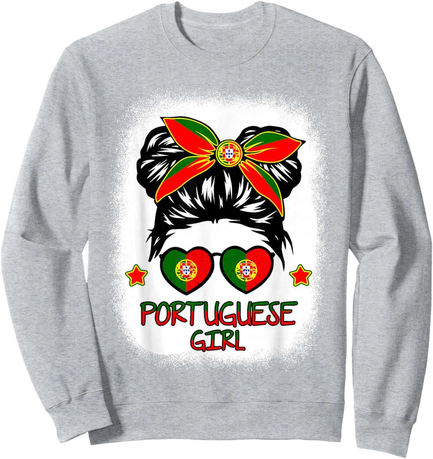 Girls Portugal Toddler Kids Women Pride Portuguese Flag Sweatshirt - Sweatshirt | Ash