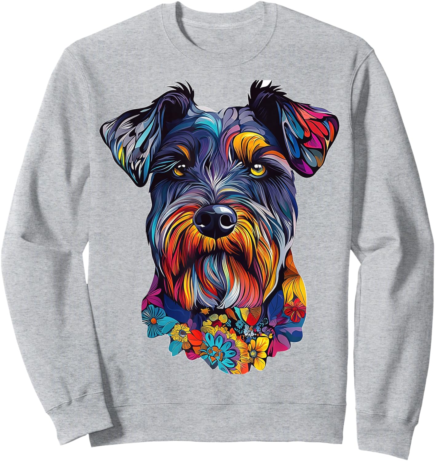 Bouvier Des Flandres Dog Motif Pet Art Sweatshirt - Sweatshirt | Ash