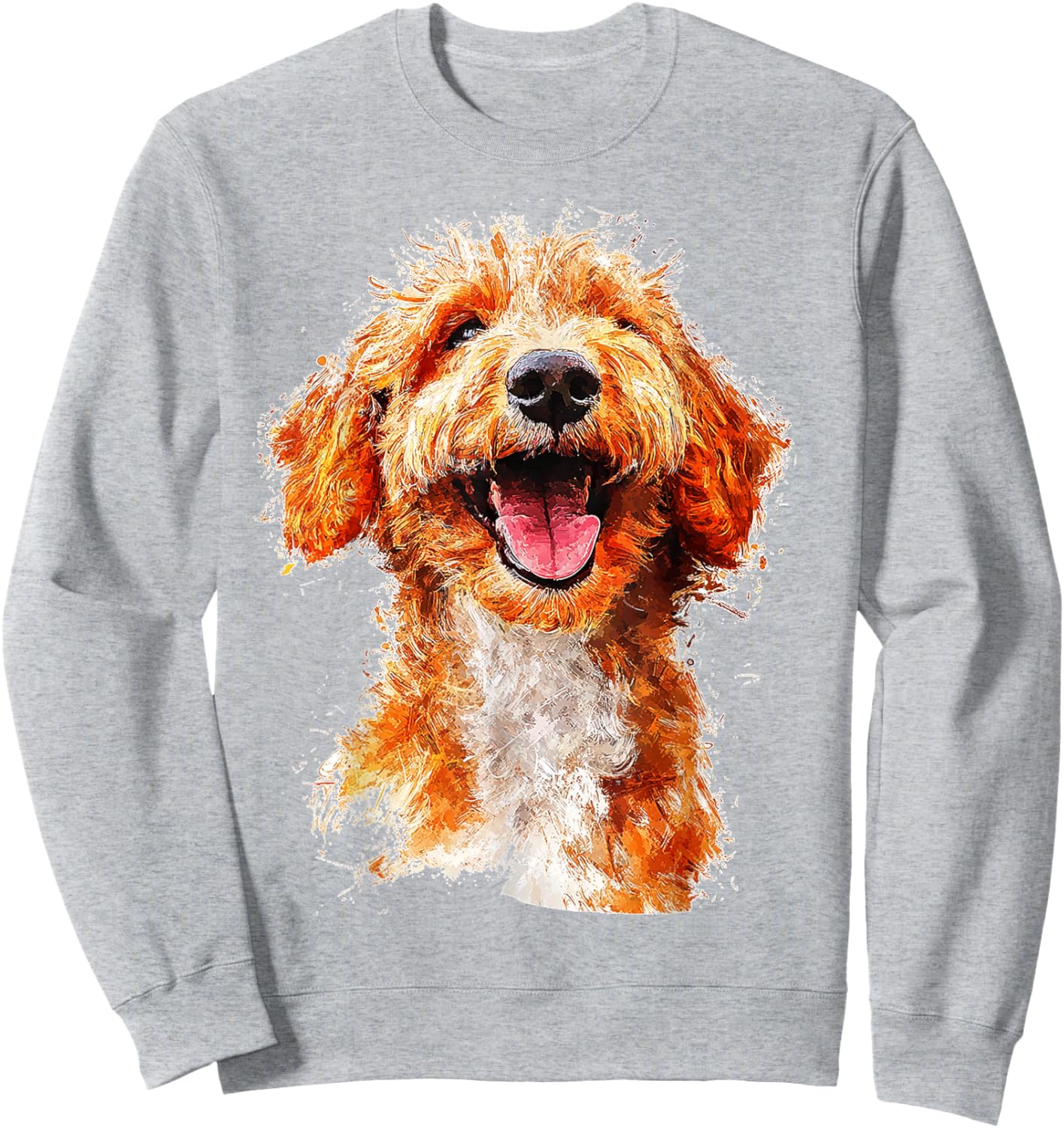 Labradoodle Dog Motif Pet Artwork Labradoodle Men Women Kids Sweatshirt - Sweatshirt | Ash