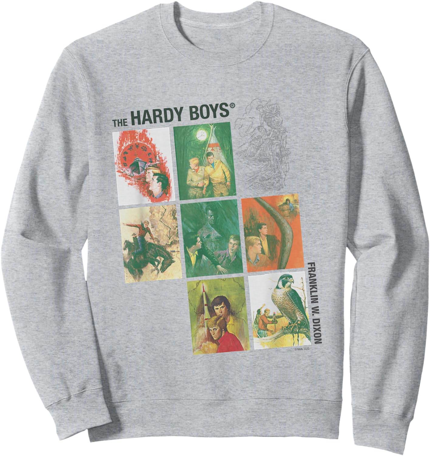 The Hardy Boys Franklin W Dixon Retro Big Chest Portraits Sweatshirt - Sweatshirt | Ash