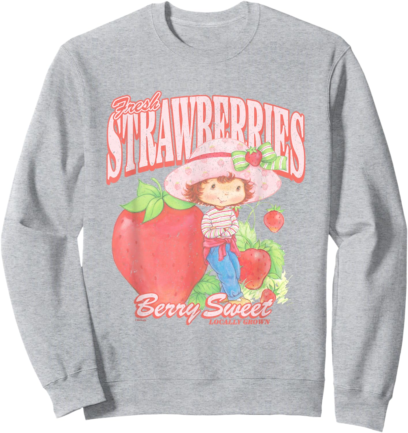 Strawberry Shortcake Fresh Strawberries Berry Sweet Retro Sweatshirt - Sweatshirt | Ash