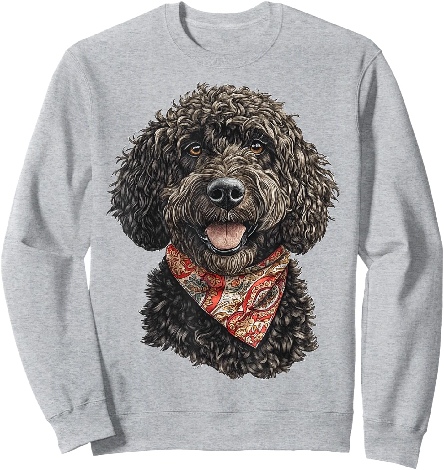 Labradoodle Dog Motif Pet Art Labradoodle Sweatshirt - Sweatshirt | Ash