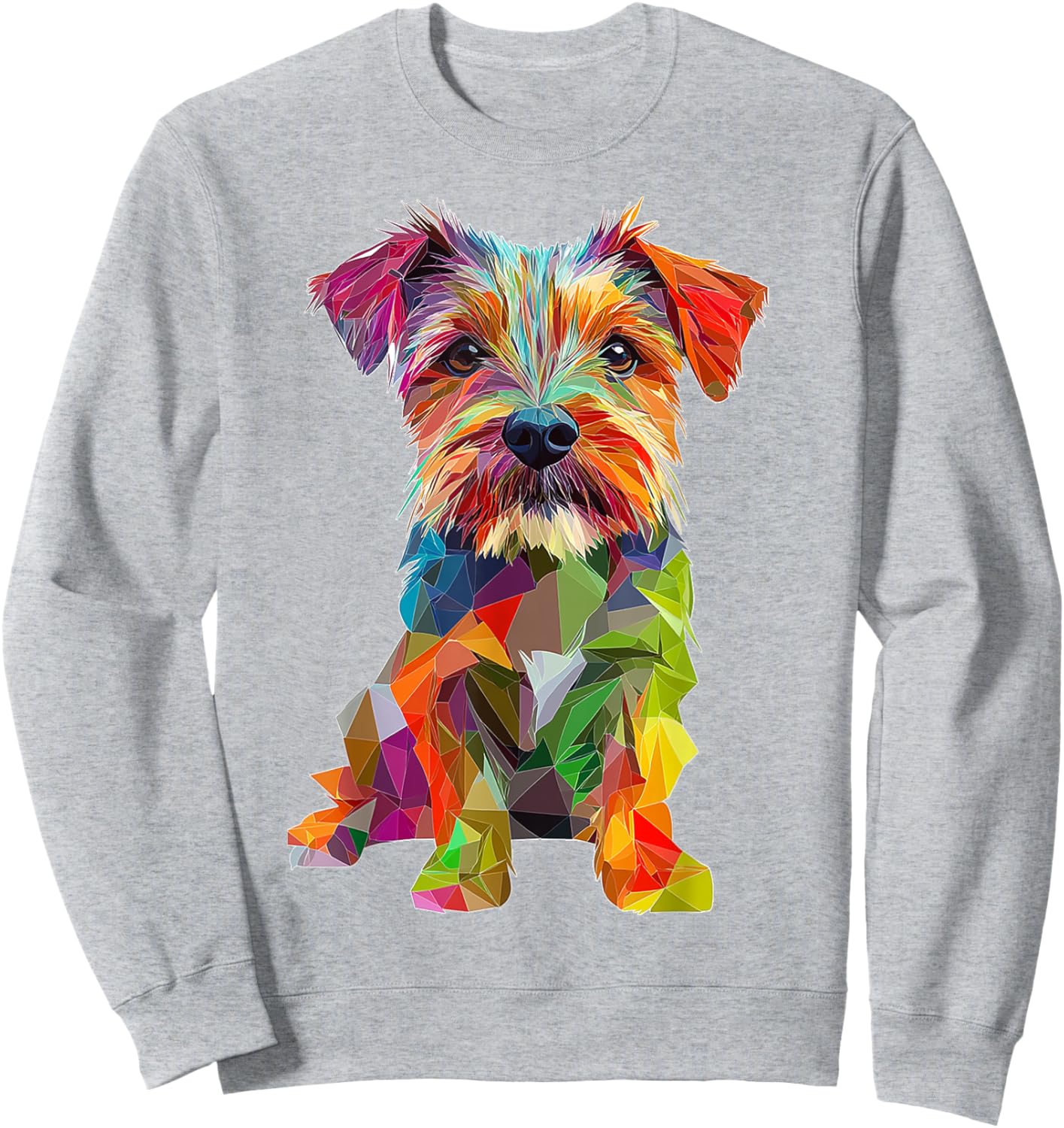 Norfolk Terrier Dog Pet Artwork Colorful Norfolk Terrier Men Women Kids Sweatshirt - Sweatshirt | Ash