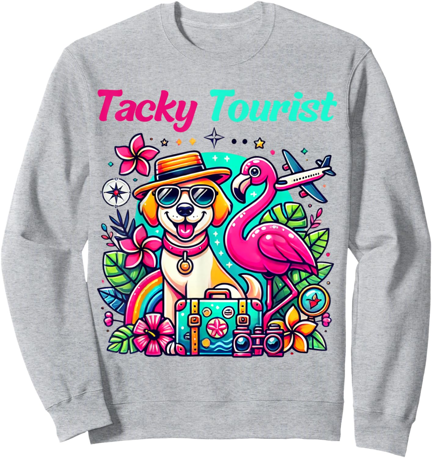 Vacay Tacky Tourist Outfit Wacky Cruise Costume Idea Tacky Sweatshirt - Sweatshirt | Ash