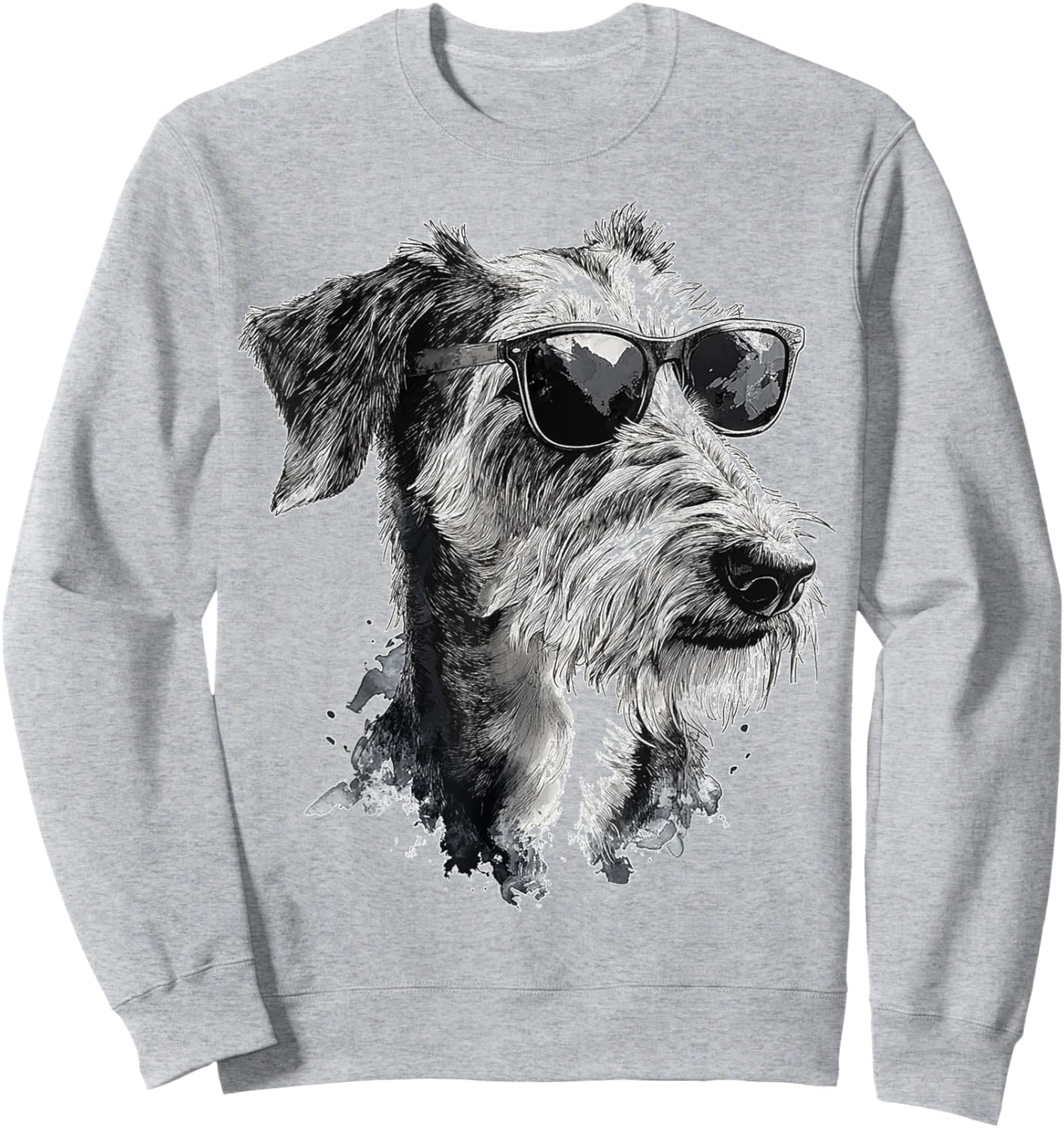 Irish Wolfhound Dog Pet Artwork Sunglasses Irish Wolfhound Women Kids Sweatshirt - Sweatshirt | Ash