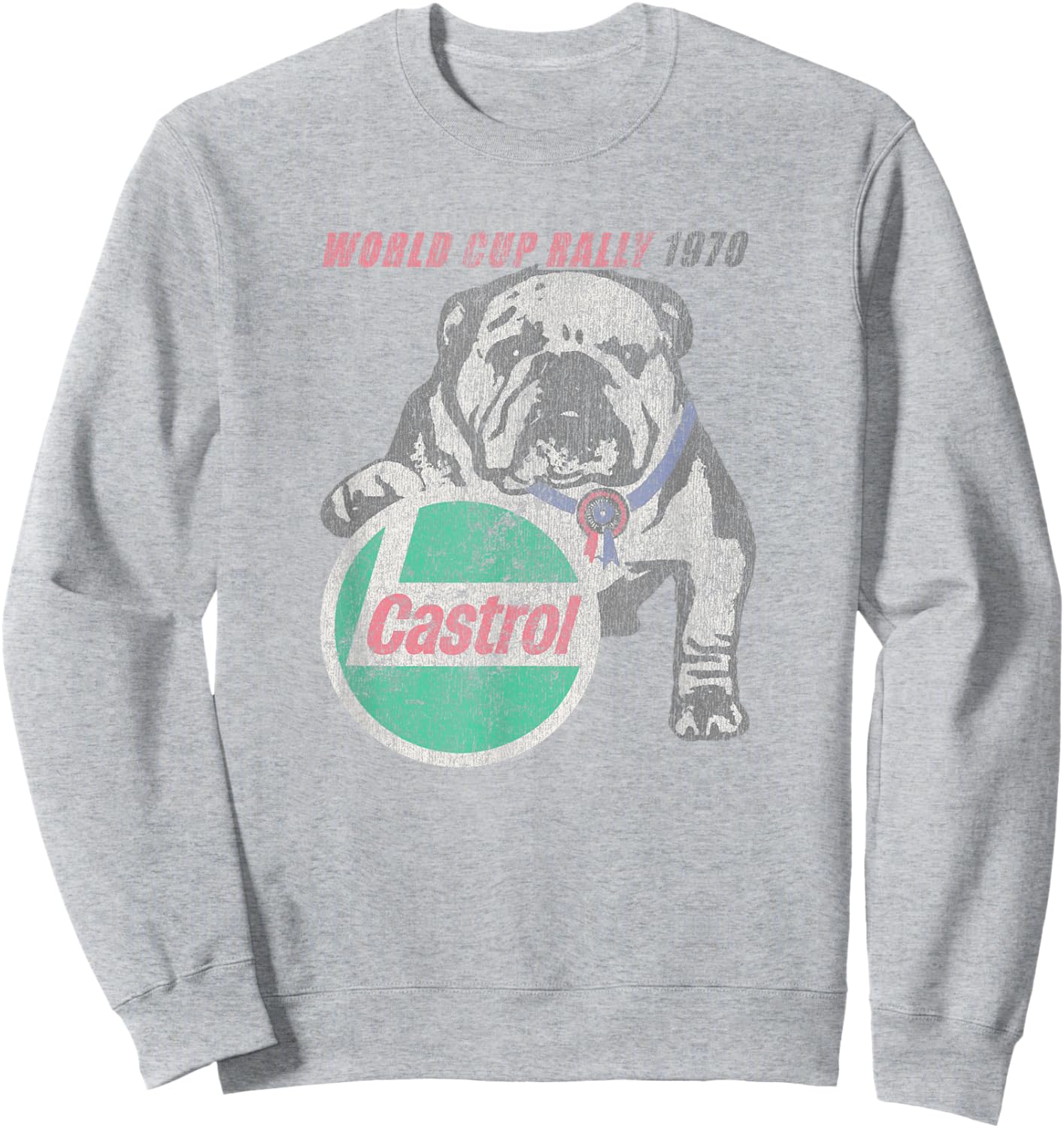 Castrol Vintage Logo - Men's Adults White Small Classic Fit Short Sleeve Sweatshirt - Sweatshirt | Ash
