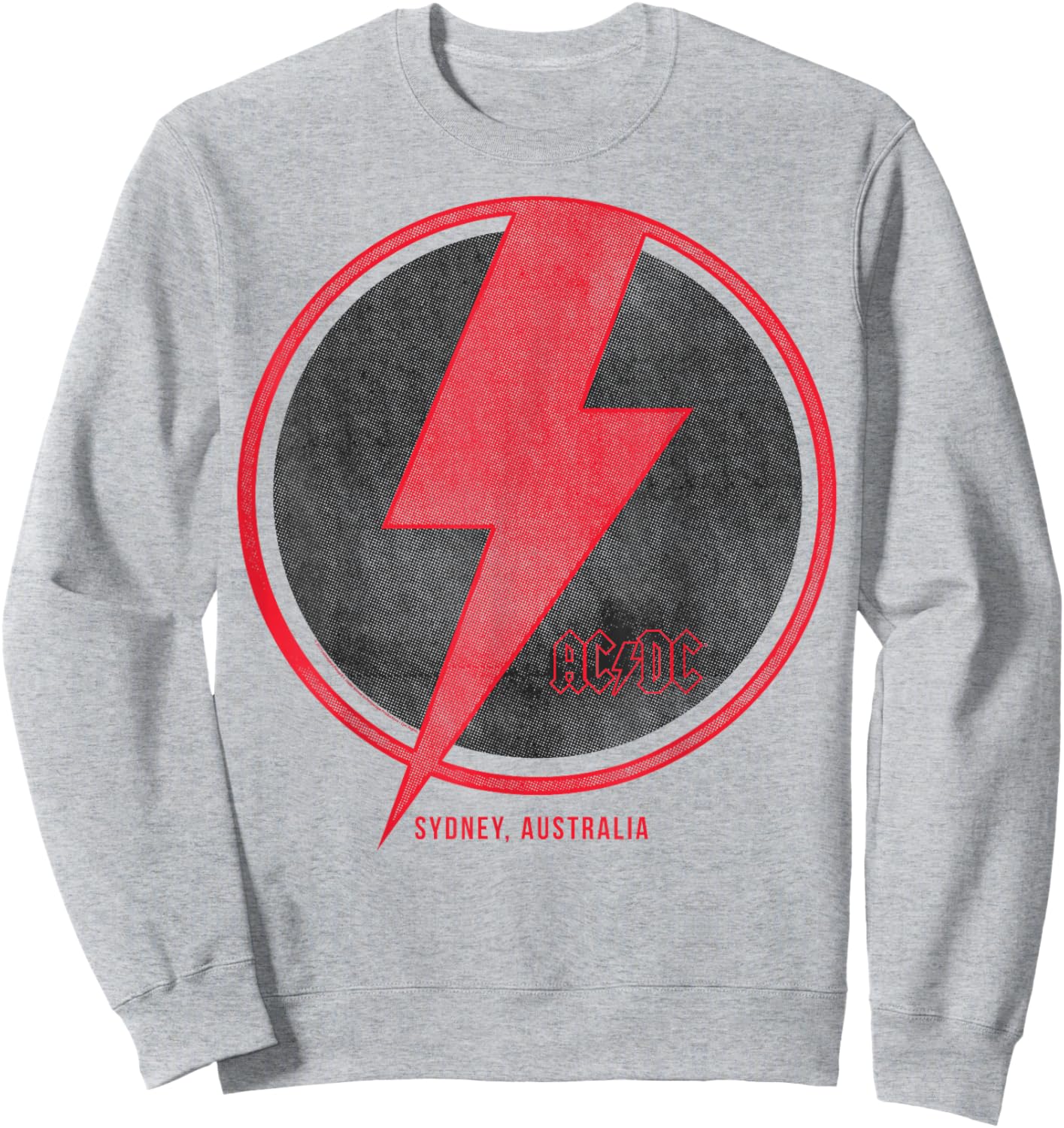 AC/DC - Lightning Bolt - -Adults, -Kids - Grey - Small - Short Sleeve - Classic Fit - Official Collection Sweatshirt - Sweatshirt | Ash