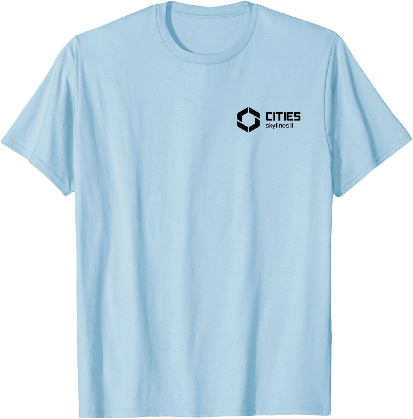 Cities Skylines II game logo black T-Shirt - T-Shirt | Light Blue