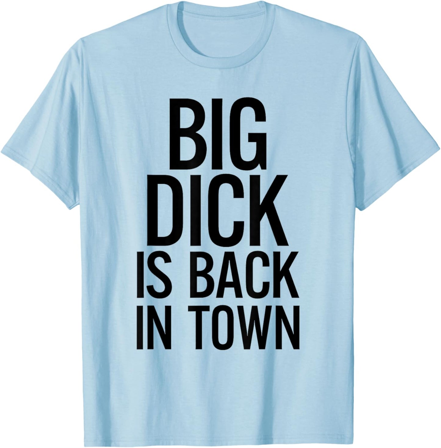 Big Dick Is Back In Town Funny Humor Sarcasm T-Shirt - T-Shirt | Light Blue