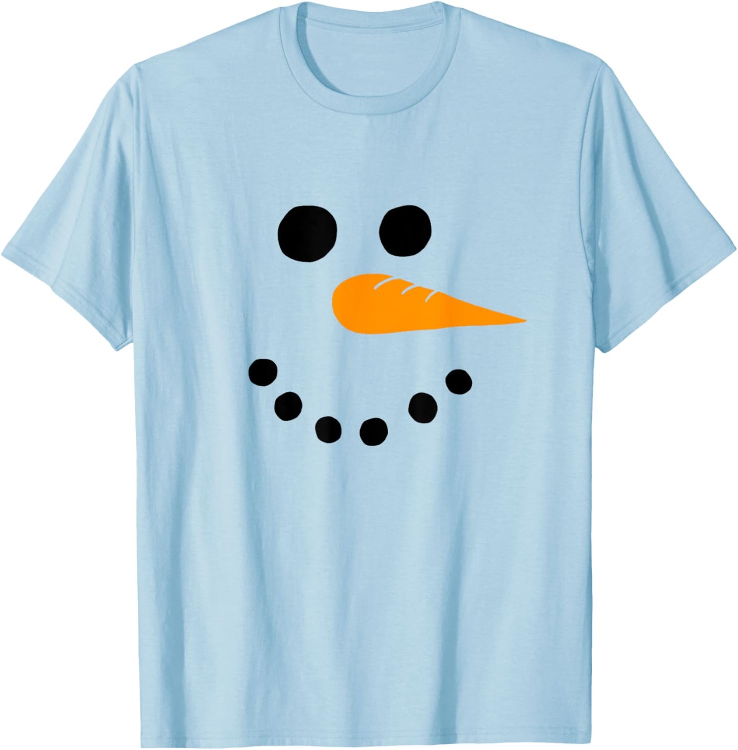 Snowman Face T-Shirt - T-Shirt | Light Blue