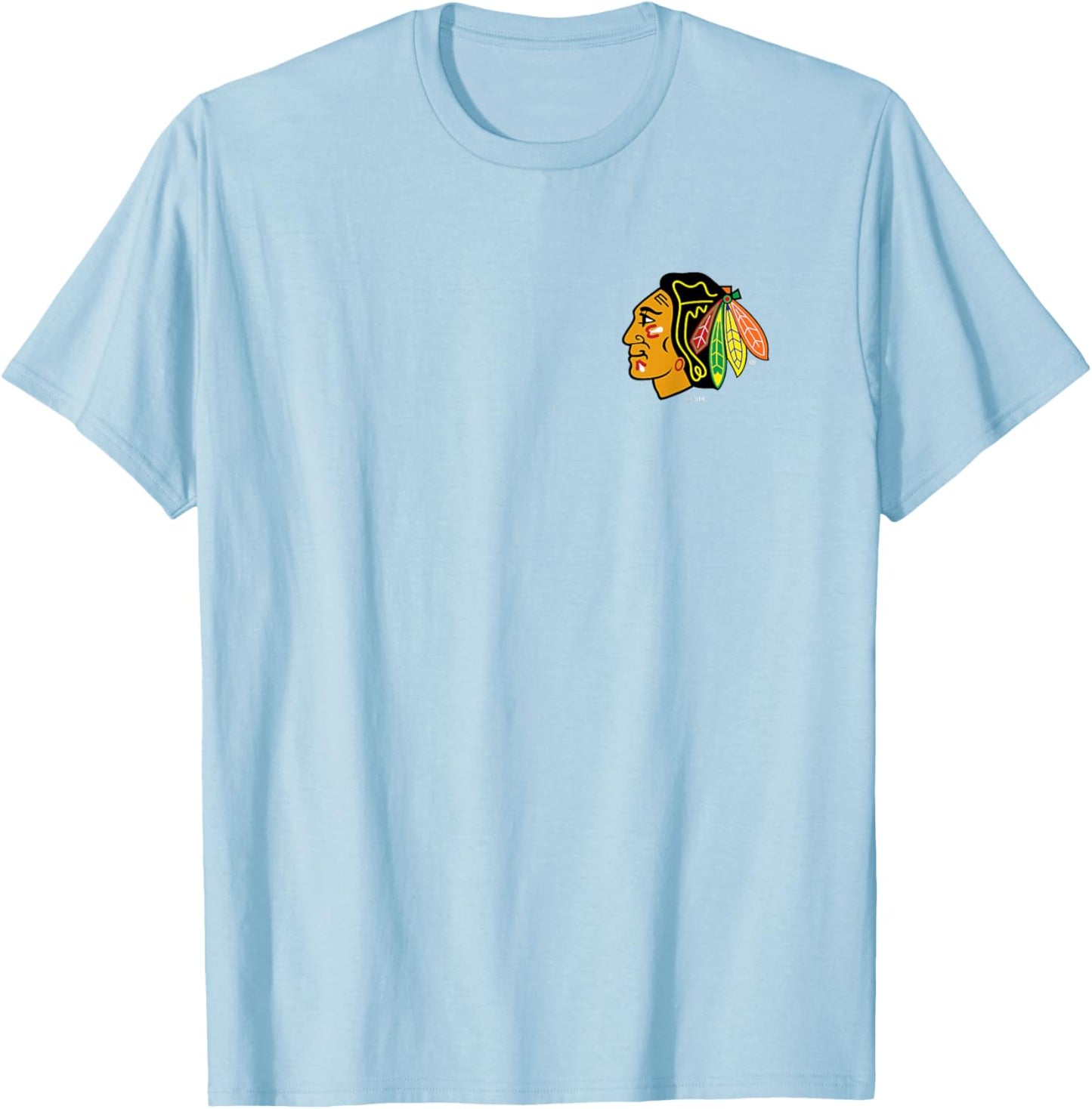 Chicago Blackhawks Support Gray Officially Licensed T-Shirt - T-Shirt | Light Blue