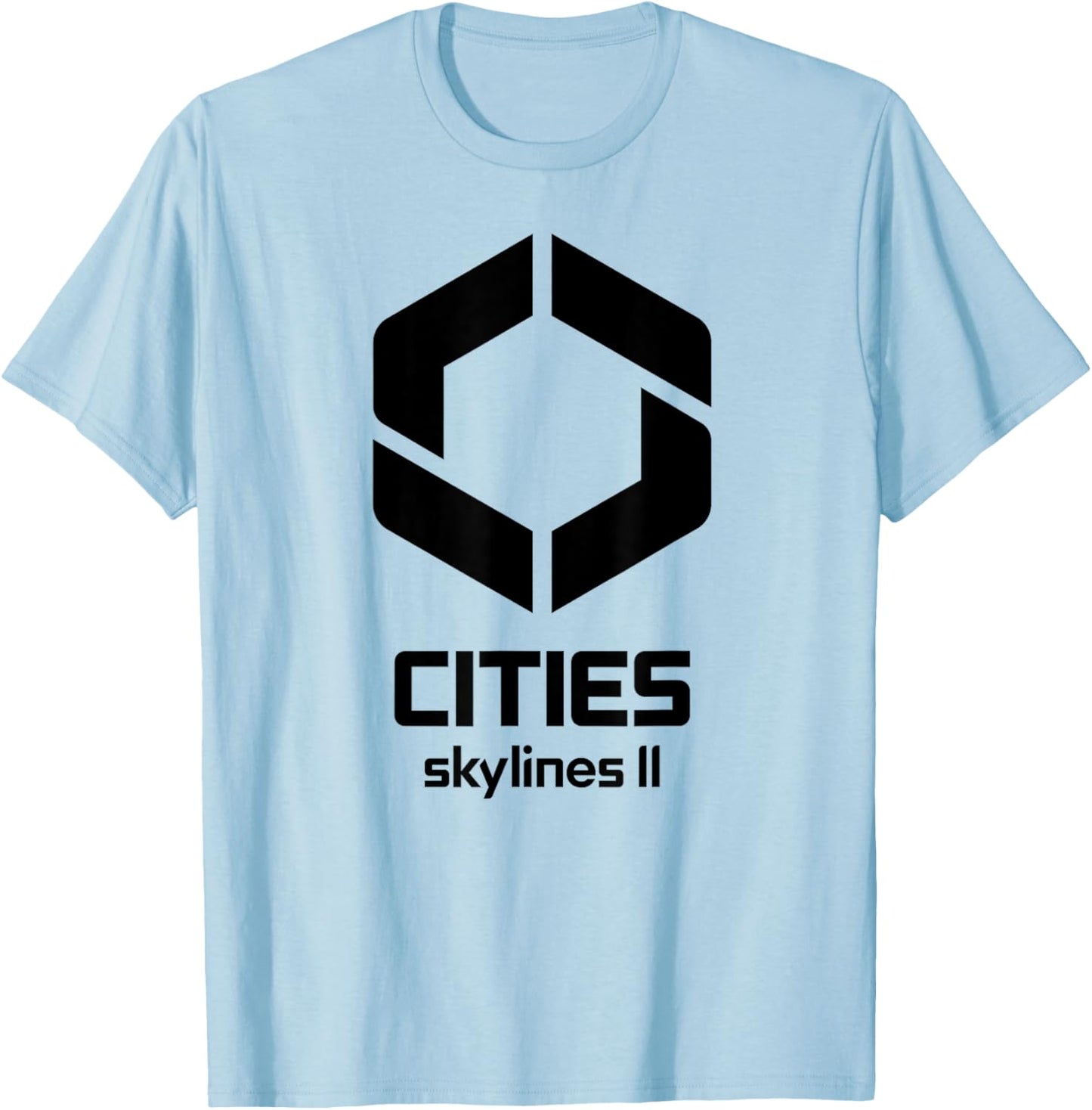 Cities Skylines II game logo black T-Shirt - T-Shirt | Light Blue