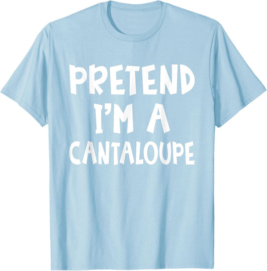 Pretend I'm A Cantaloupe Matching Costume Lazy Halloween T-Shirt - T-Shirt | Light Blue